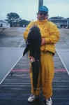 This 53# cobia jumped off the gaff and out of the boat once.