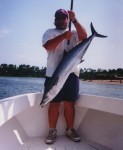 Jerry with a 30-pounder on the gaff