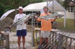 (L-R) Richard and Adam Denning with a pair of the smaller kings after the East Coast Got-Em-On King Classic.